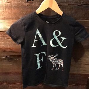 Abercrombie & Fitch girls 9/10 navy tee